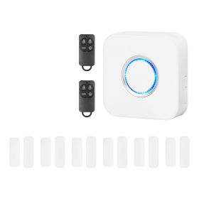 Door Chime, DC 12V, Wireless Door Open Contact Sensor Alarm Chime with 656 ft Range, Remote Control with App, Doors Ringer Alert for Business, Store