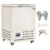 Ultra Low Temperature Freezer, 58 L, -40 to -123 F Adjustable Temp Range, with Rollers and Digital Display, 304 Stainless Steel Liner