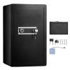 Single Door 4.0 cu.ft Safe Box with Key Lock & Password, Safe Lock Box with Fireproof Bag, Key Rack, LED Light, 2 Shelves, and 1 Cabinet for Money