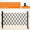 Foldable Security Gate, Expandable Safety Barrier with 360° Swivel Casters Lockable Design, Portable Mobile Rolling Barricade for Garage, Warehouse