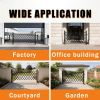 Foldable Security Gate, Expandable Safety Barrier with 360° Swivel Casters Lockable Design, Portable Mobile Rolling Barricade for Garage, Warehouse