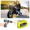 Motorcycle Disc Lock Alarm Anti-theft Brake Disc Lock Wheel Alarm Security Lock with 110dB Alarm 2 Keys 3.94FT Reminder Cable for Motorbike Bike Scoot