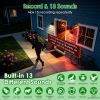 Solar Motion Sensor Alarm Outdoor 129dB with 13 Sounds & Custom Recording, PIR Motion Detector with Flashing LED Light