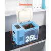 Ultra Low Temperature Freezer, 25 L, -40 to -123 F Adjustable Temp Range, with Digital Display, 304 Stainless Steel Liner